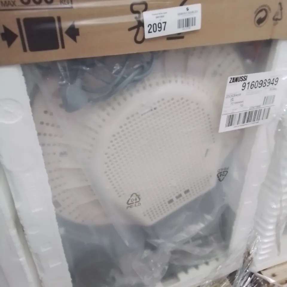 ZANUSSI FREESTANDING 8kg CONDENSER TUMBLE DRYER - WHITE - B RATED Model ZDC82B4SW