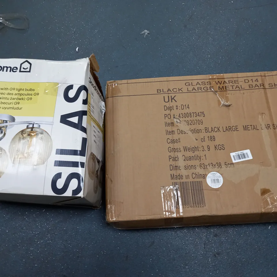 LOT OF ASSORTED ITEMS TO INCLUDE MIX IN EAR HEADPHONES, RAZER TWS CHARGING CASES AND BOXED METAL BAR SHELF