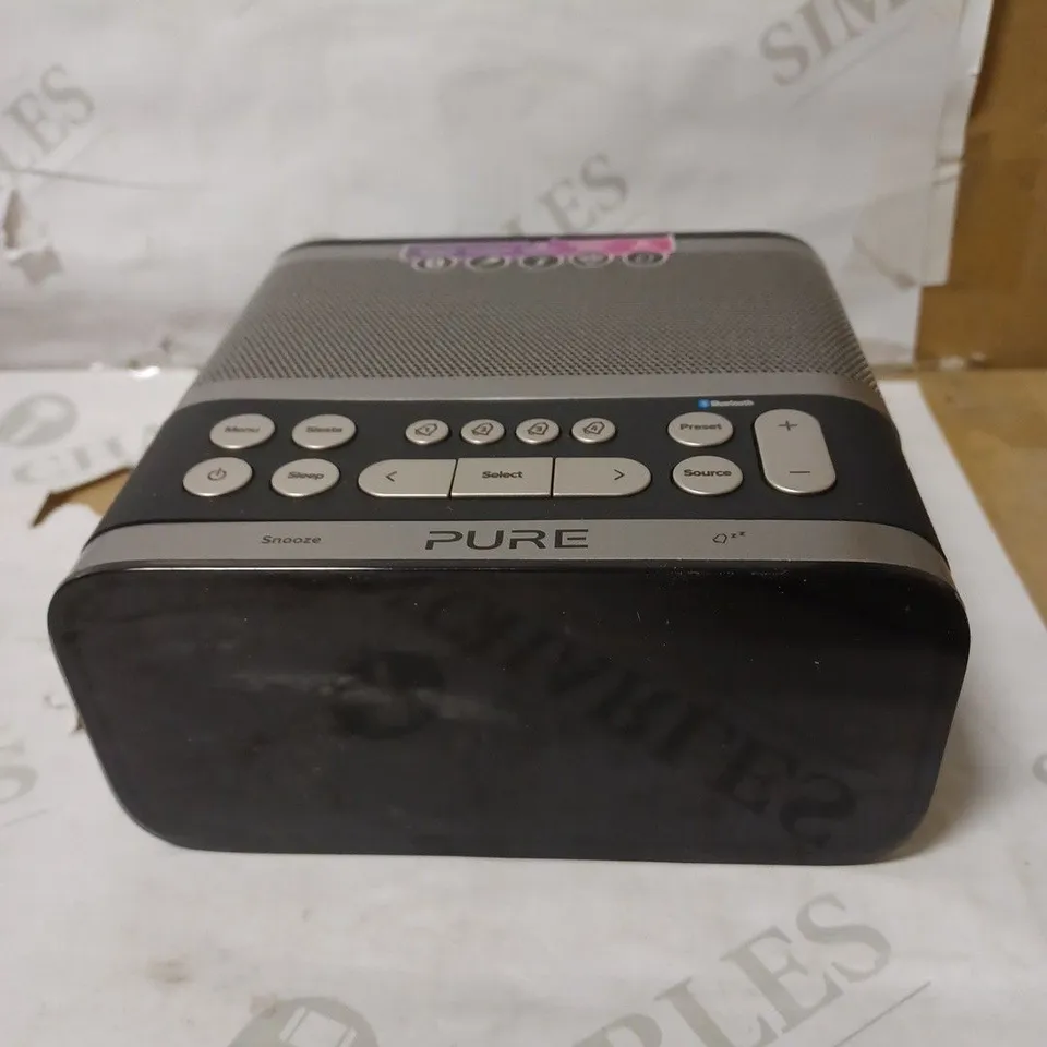 PURE SIESTA S6 DAB/DAB+/FM BLUETOOTH BEDSIDE CLOCK RADIO, GRAPHITE