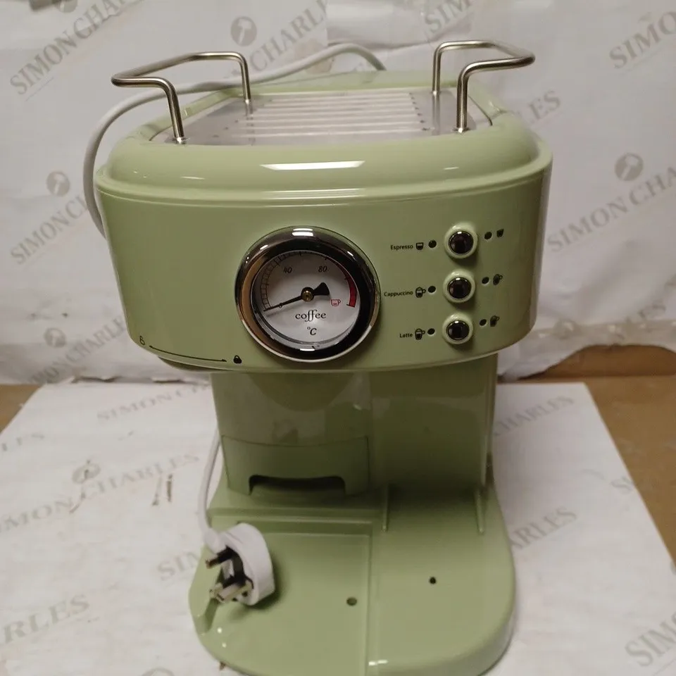 SWAN RETRO ONE TOUCH ESPRESSO MACHINE - GREEN