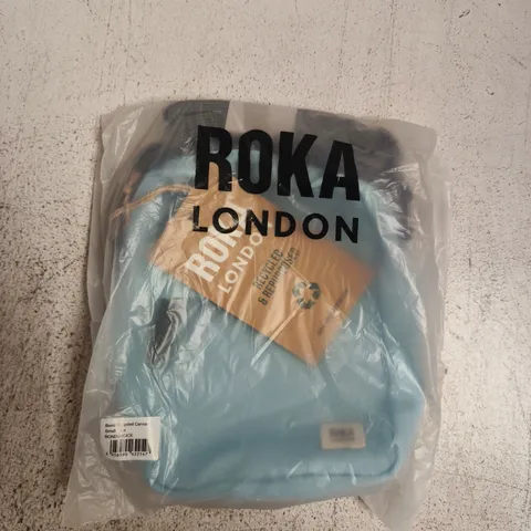 ROKA LONDON RECYCLED CANVAS SMALL BAG IN ICE BLUE