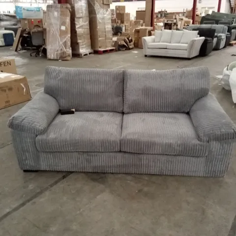 AMALFI STANDARD BACK FABRIC 3 SEATER SOFA - CHARCOAL