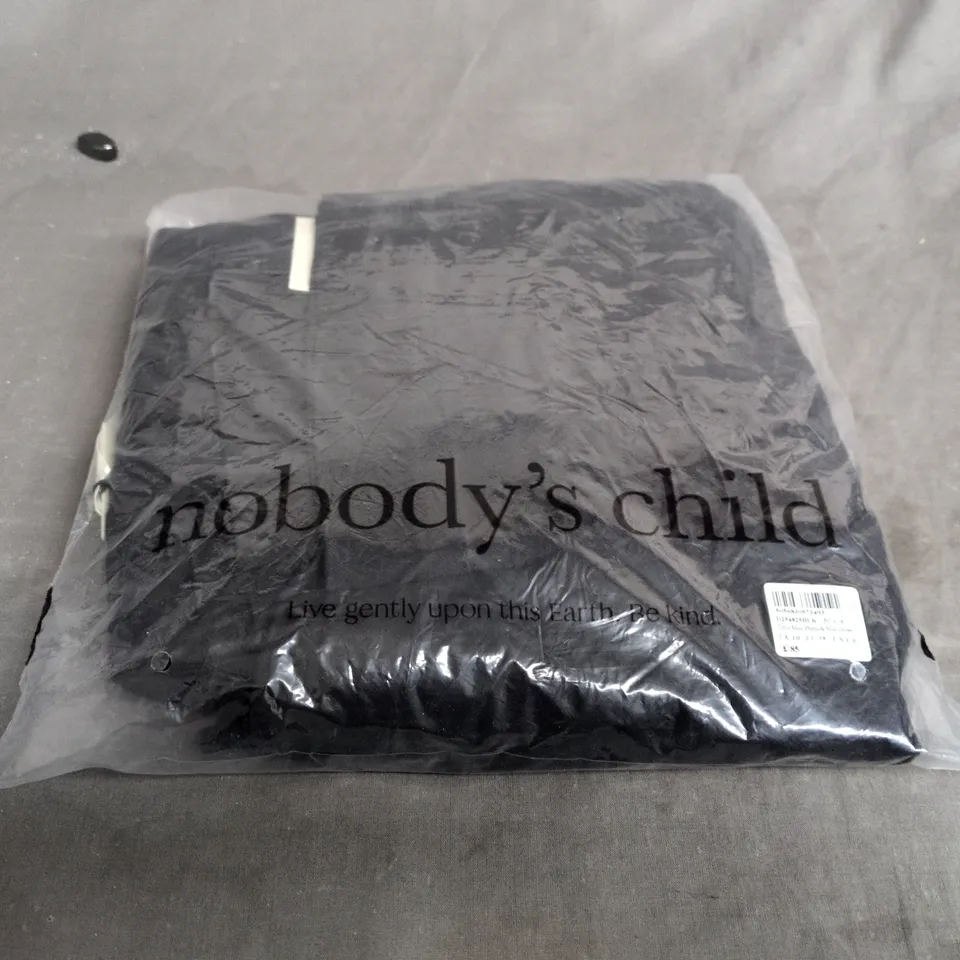 BAGGED NOBODYS CHILD TILLIE MINI PINTUCK MINI DRESS – BLACK, UK 10