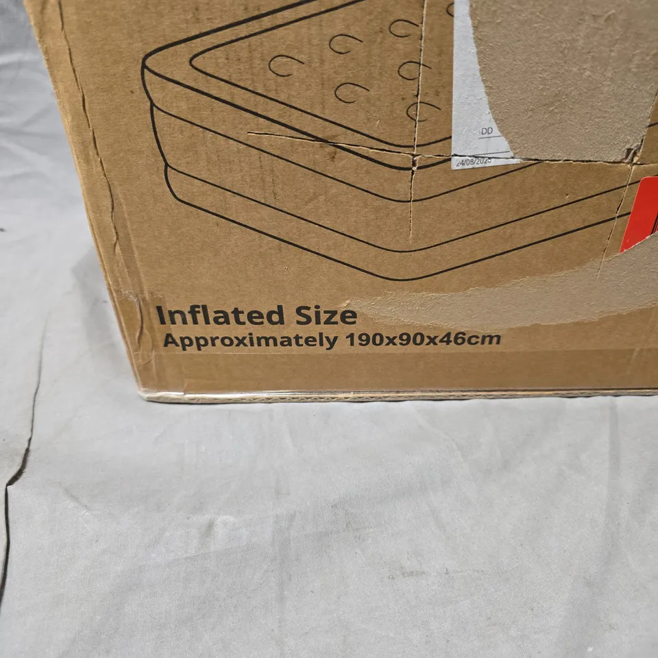 OLARHIKE LUXURY AIR BED – INFLATABLE BED, 190X90X46CM (BOXED)
