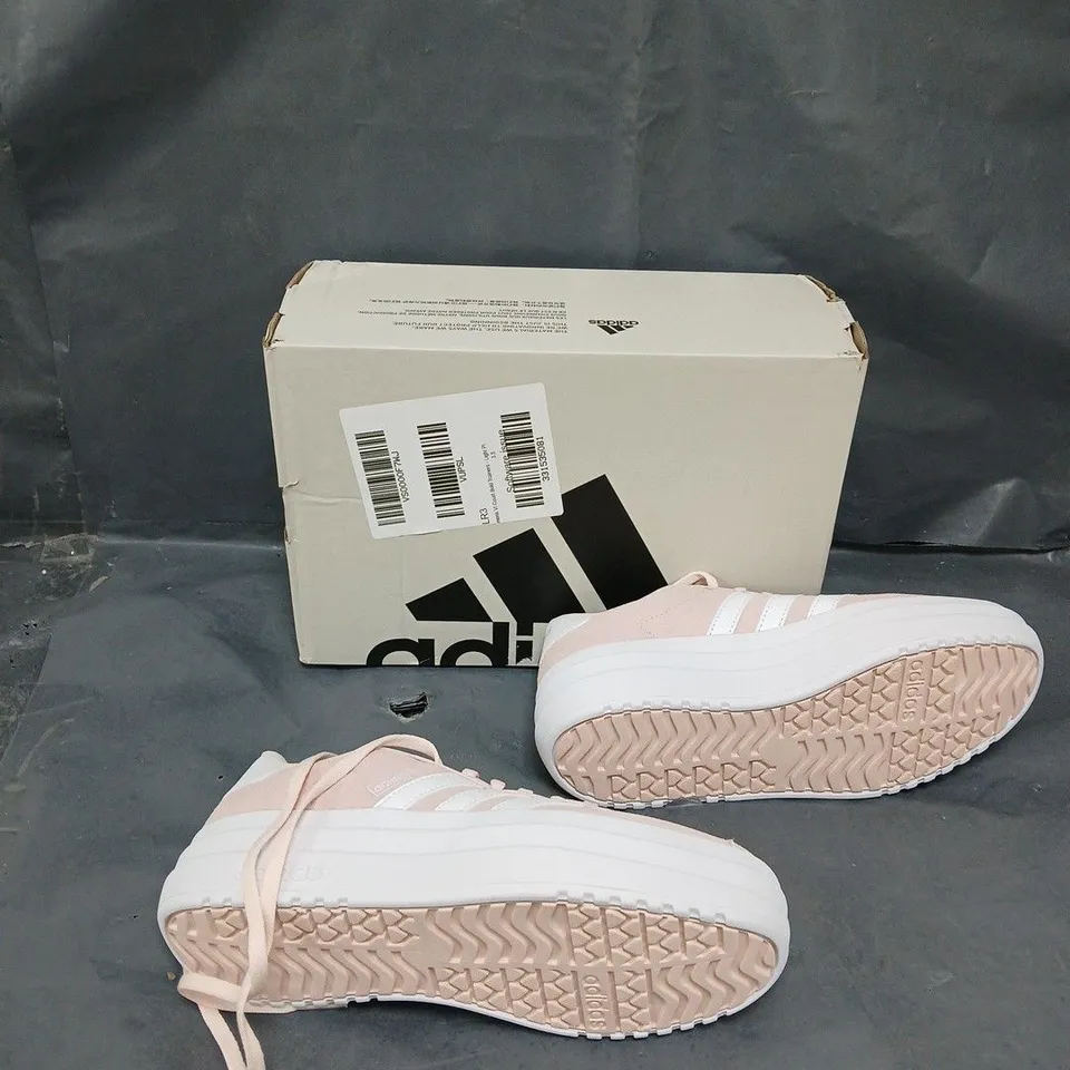 BOXED PAIR OF ADIDAS VL COURT BOLD PINK - UK 3 1.2