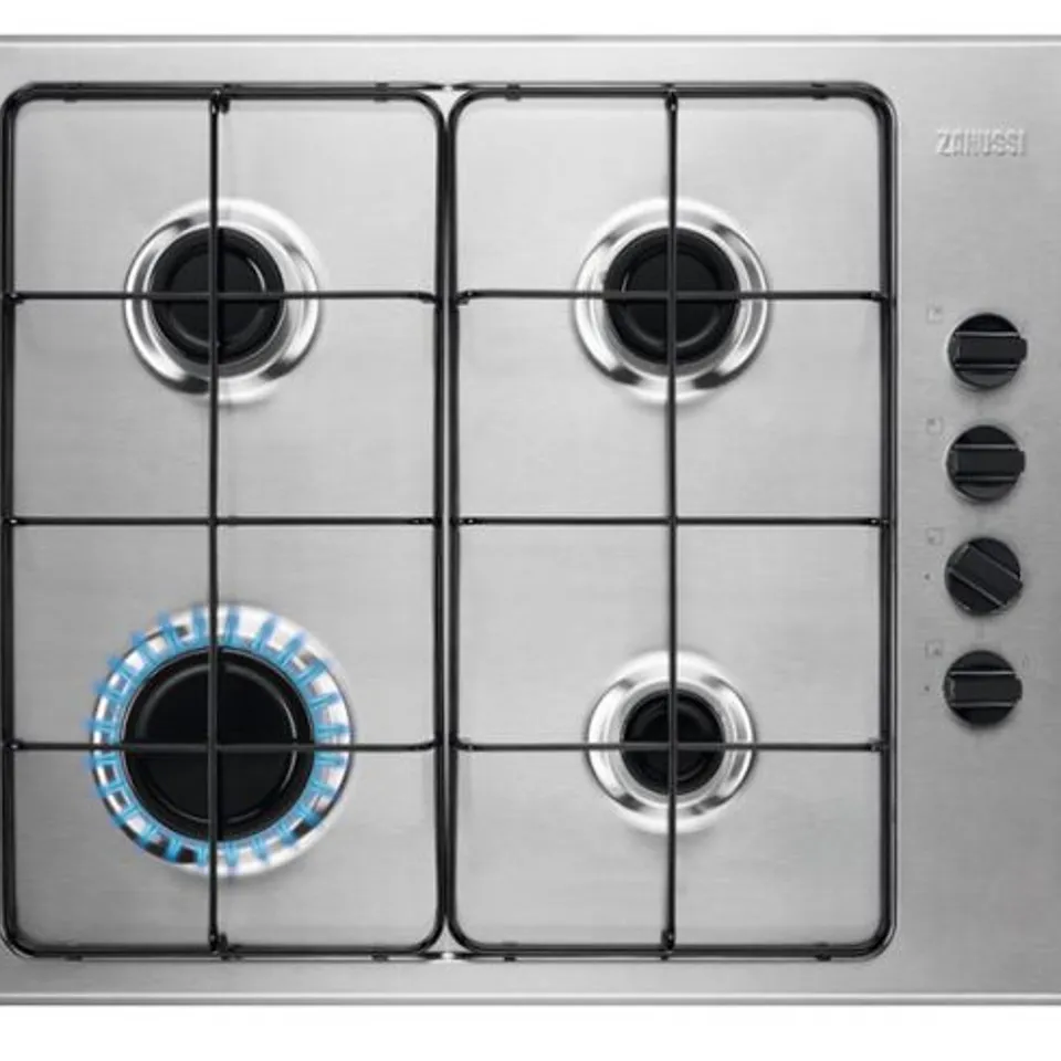 ZANUSSI INTEGRATED 59CM GAS HOB - STAINLESS STEEL Model ZGNN640X RRP £209