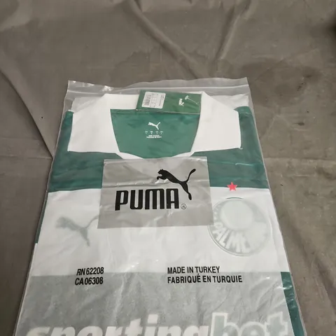 PUMA SPORTSWEAR TOP β GREEN & WHITE, MADE IN TURKEY SIZE L