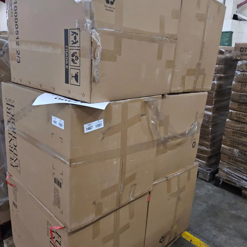 PALLET OF SIX DT512 SAVOY ROUND BLACK MARBLE & CHROME PARTS ( BOX 2 OF 3 ONLY)