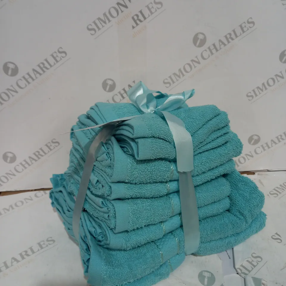 PACK OF MULTI USE BLUE TOWEL AND HAND CLOTH