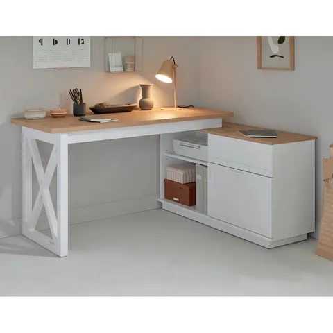 BOXED EPPING L-SHAPE COMPUTER DESK 