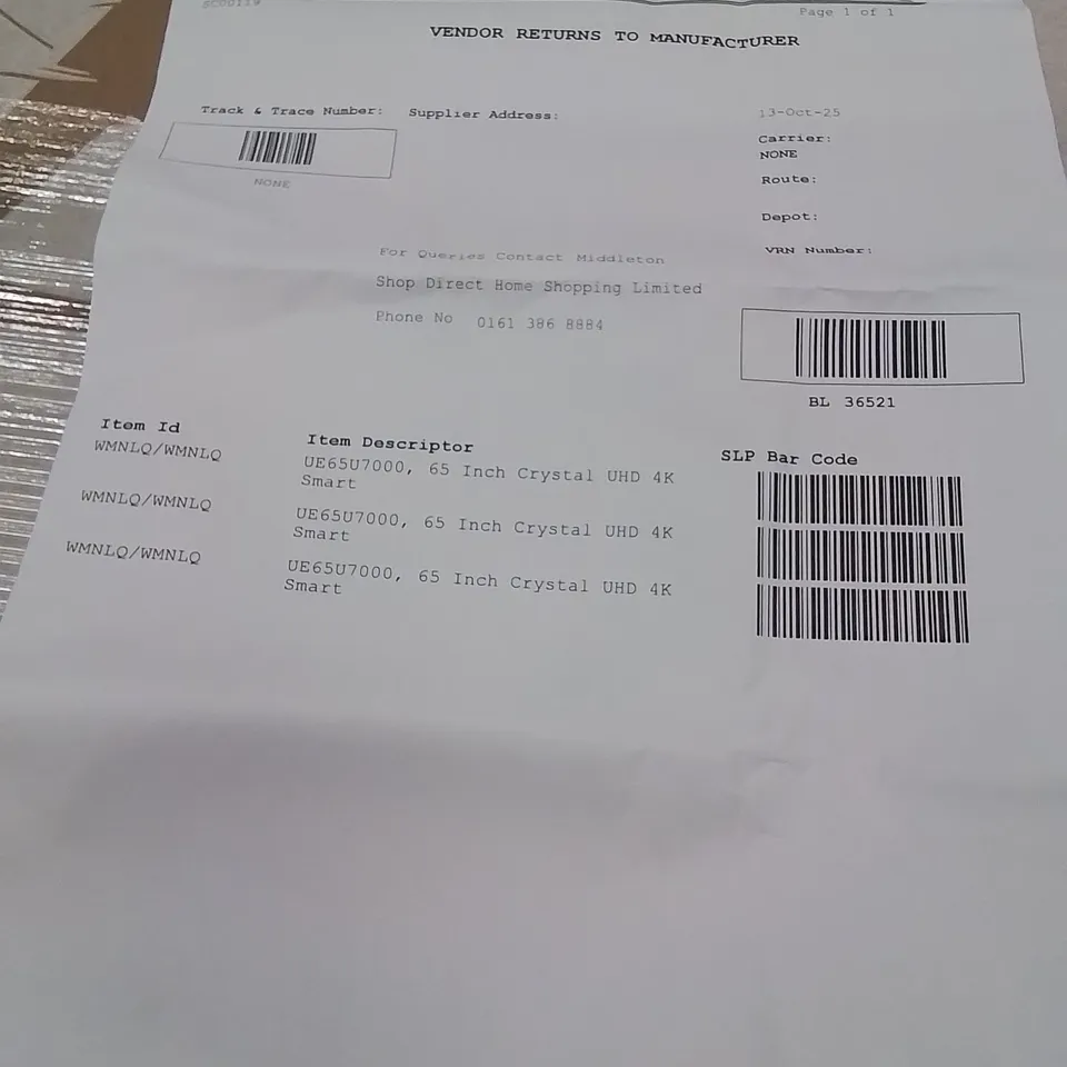 PALLET  CONTAINING APPROXIMATELY 8 DAMAGED TVS