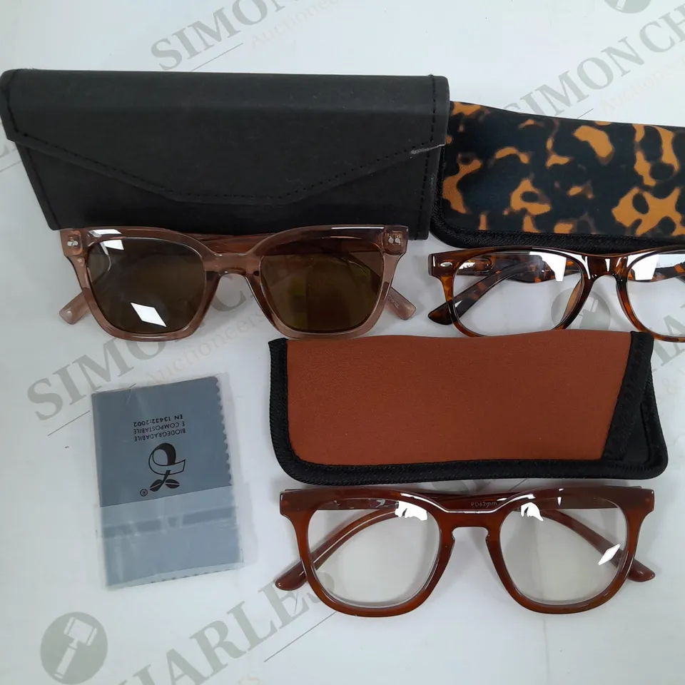 HUMMINGBIRD SUNGLASSES & READERS - GREY AND BROWN/RED