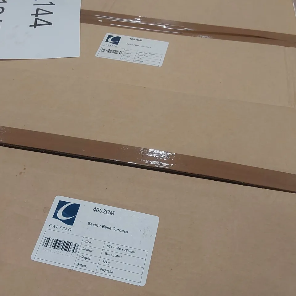 PALLET CONTAINING A LARGE QUANTITY OF ASSORTED BATHROOM FURNITURE PARTS INCLUDING: CALYPSO BASIN/BASE CARCASSES ECT