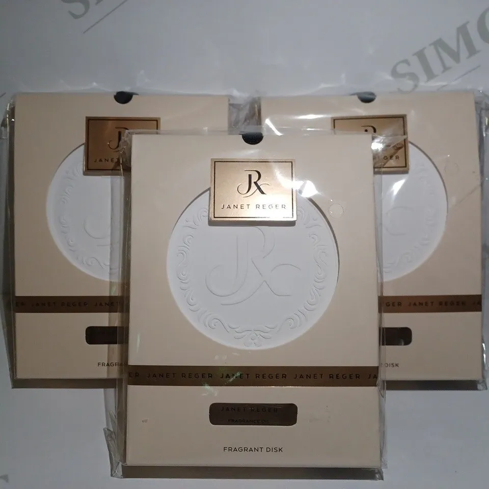 LOT OF 5 JANET REGER CERAMIC FRAGRANCE DISC & FRAGRANCE OIL
