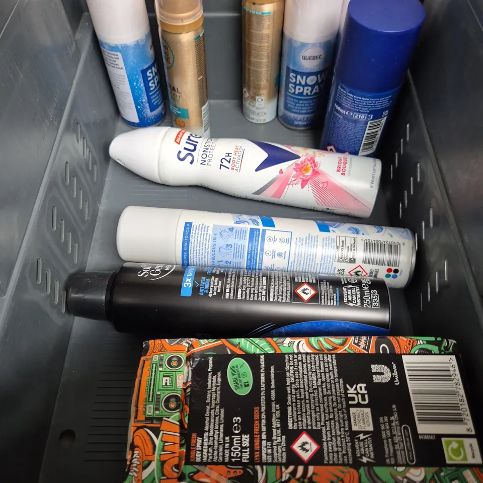 APPROXIMATELY 12 ASSORTED AEROSOLS TO INCLUDE - GOT2BGLUED HAIRSPRAY - ESTRID SHAVE GEL - BATISTE DRYSHAMPOO - ETC - COLLECTION ONLY