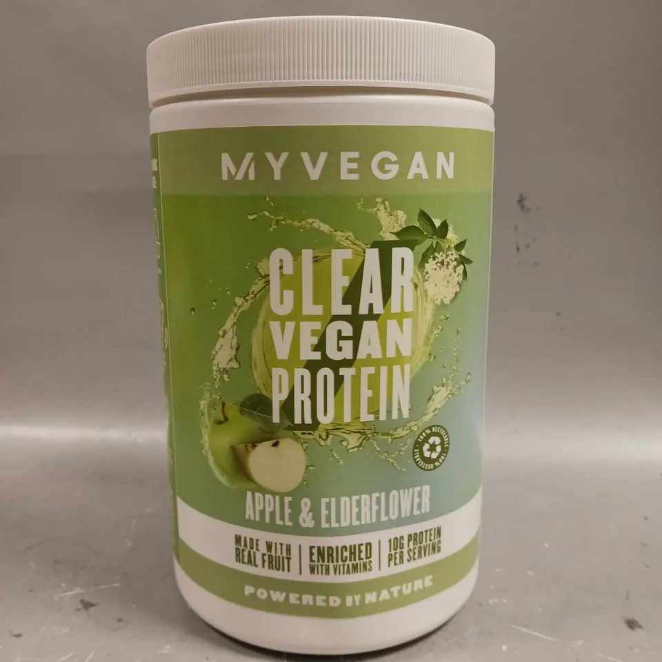 SEALED MYVEGAN CLEAR VEGAN PROTEIN - APPLE & ELDERFLOWER - 640G