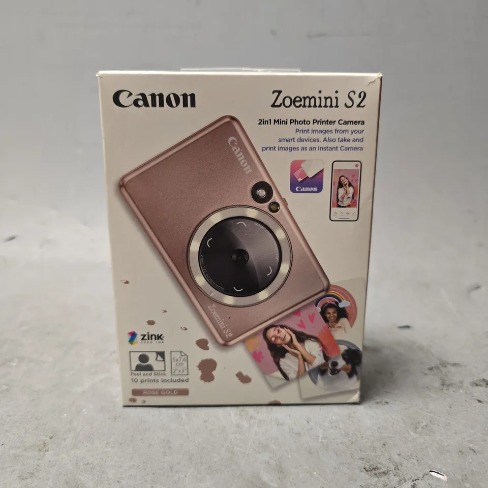 BOXED CANON ZOEMINI S2 MINI PHOTO PRINTER CAMERA 