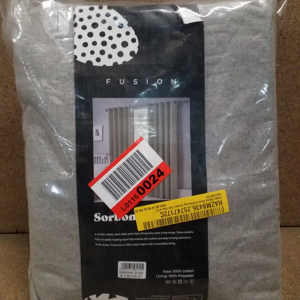 COTTON BLEND ROOM DARKENING CURTAIN PAIR (SET OF 2)