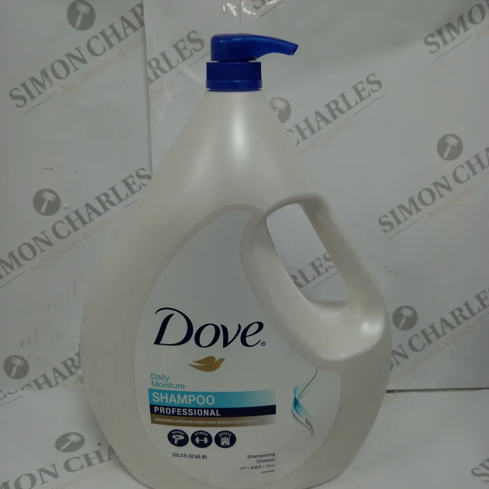 DOVE DAILY MOISTURE SHAMPOO PUMP 4 LITRE (4000ML) FOR SMOOTH HAIR
