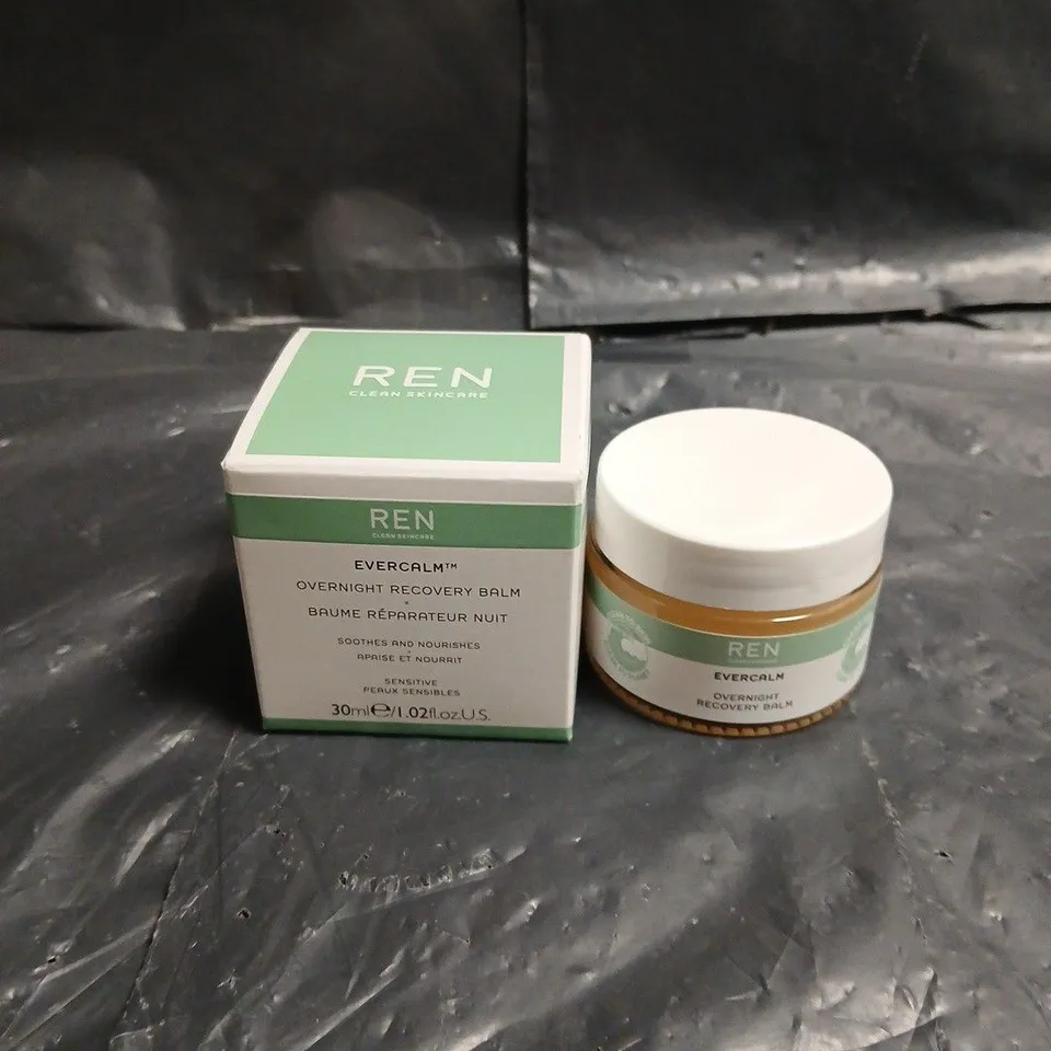 REN CLEAN SKINCARE EVERCALM OVERNIGHT RECOVERY BALM, 30ML – BOXED
