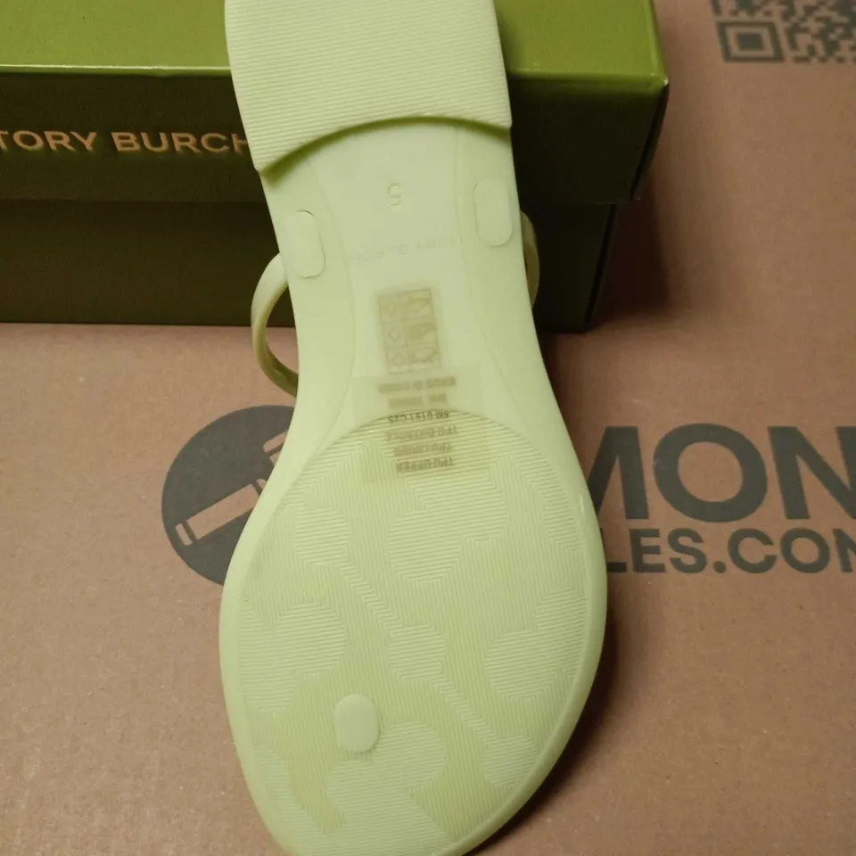 TORY BURCH MINT GREEN WOMEN'S SANDALS – THONG FLIP FLOPS SIZE 5 US