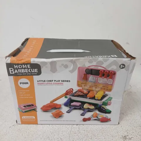 HOME BARBECUE LITTLE CHEF PLAY SERIES PINK TOY GRILL & ACCESSORIES
