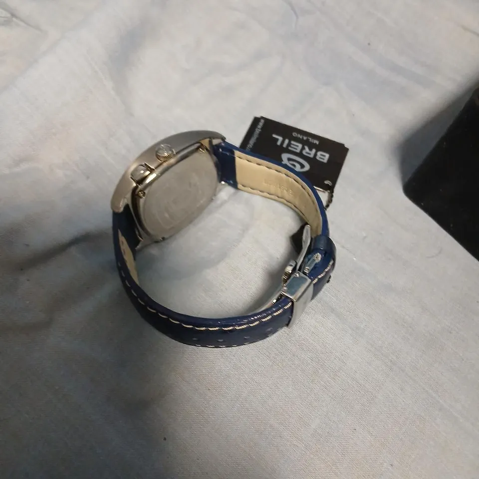 BREIL CHRONO MULTIFUZIONE UL10 WRISTWATCH – BLUE LEATHER STRAP, BOXED