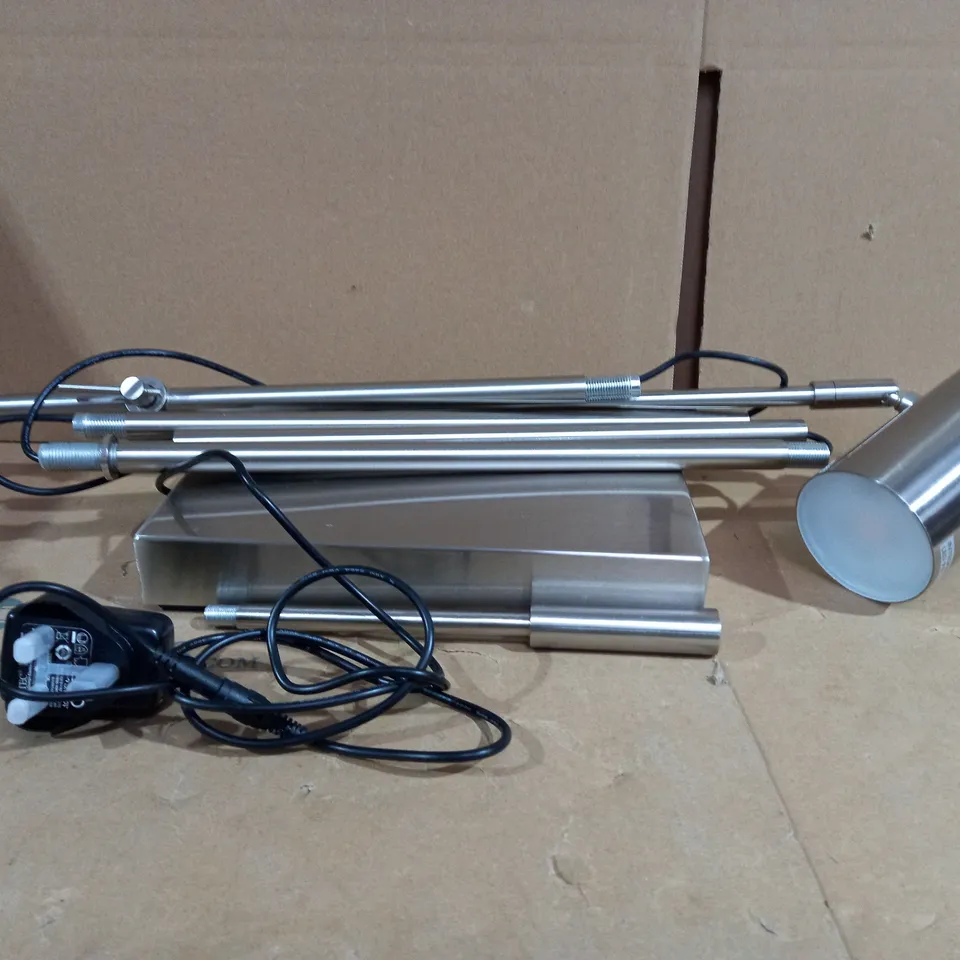 JOHN LEWIS WRYNECK INTEGRATED LED FLOOR LAMP - STEEL EFFECT FINISH 