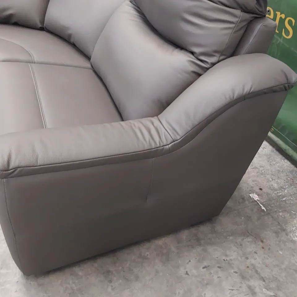 TWO QUALITY BRITISH DESIGNER G PLAN FIRTH CORNER GROUP SECTIONS CAMBRIDGE EARTH LEATHER 