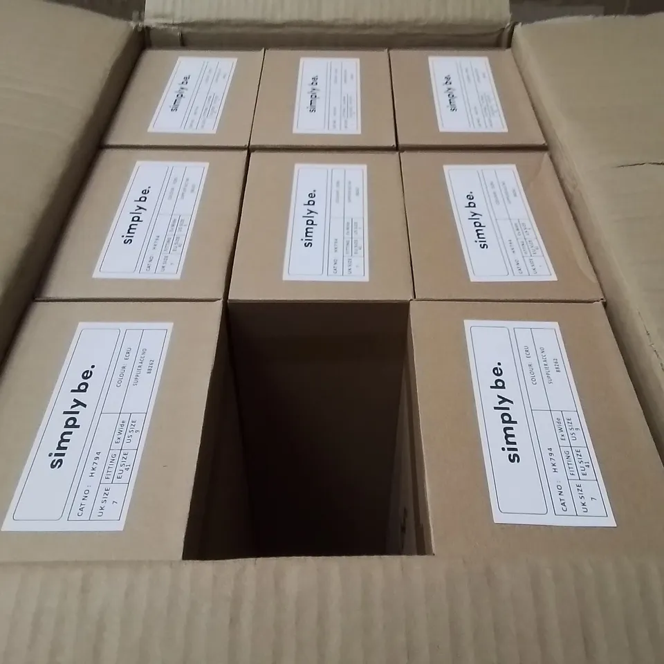 BOXED BRAND NEW APPROXIMATELY 9 SIMPLY BE BROOK EX WIDE SHOES SIZE 7 ECRU