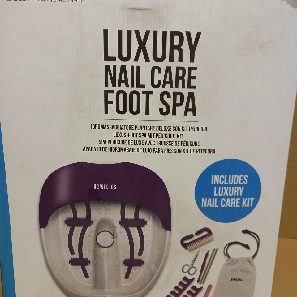  BOXED HOMEDICS LUXURY NAIL CARE FOOT SPA