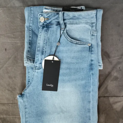 LAULIA SAFFY LIGHT BLUE DENIM STRAIGHT LEG JEANS SIZE UK 10