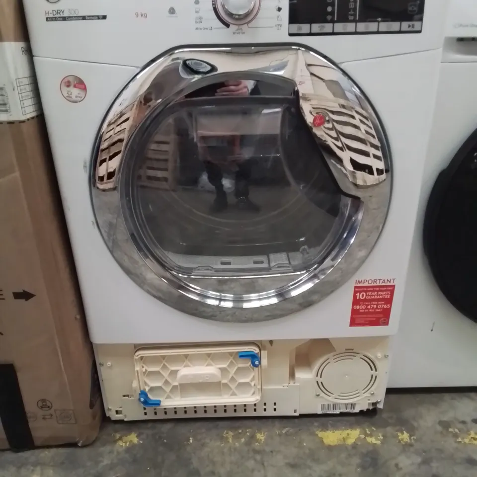 HOOVER H-DRY 300 HLEC9TCE FREESTANDING CONDENSER TUMBLE DRYER, WHITE [COLLECTION ONLY]