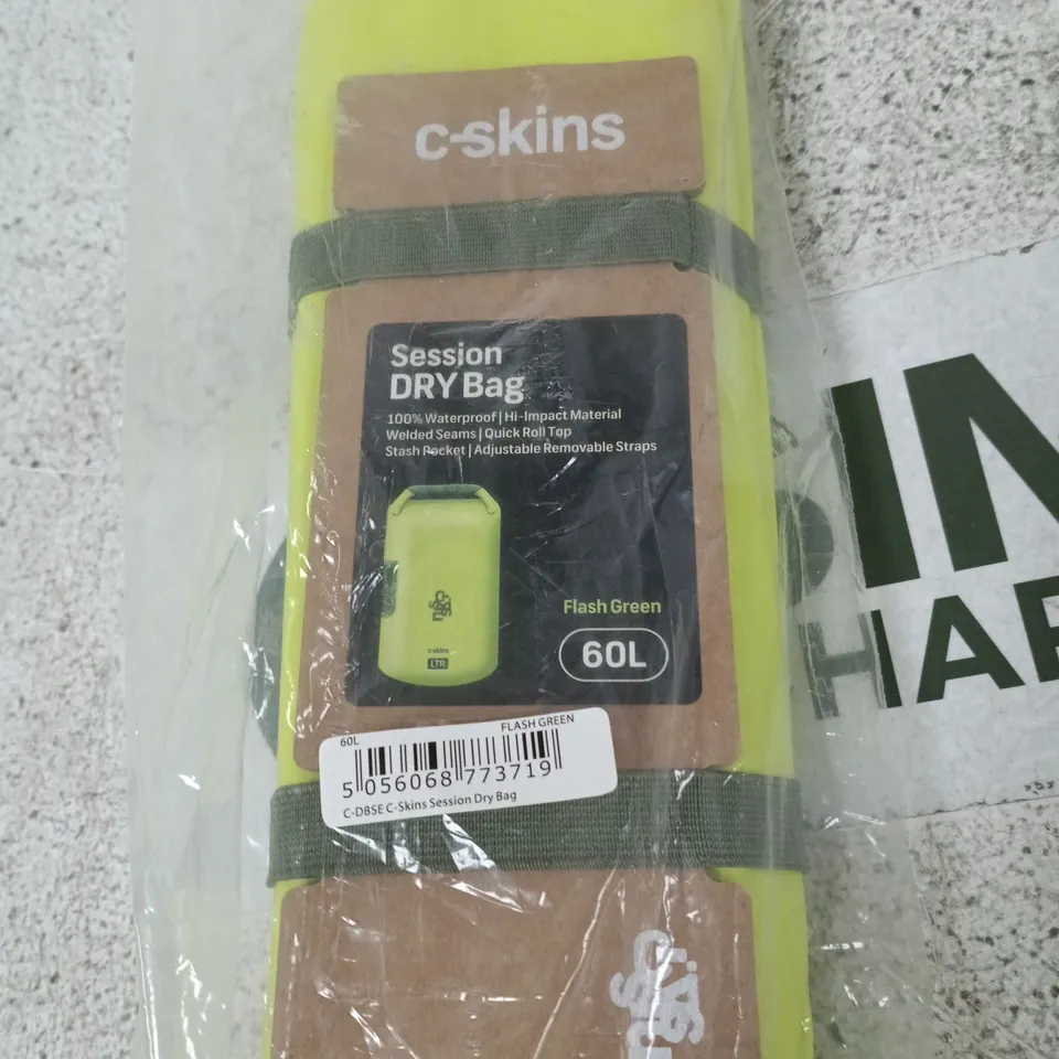 C-SKINS SESSION DRY BAG 60L – FLUORESCENT GREEN