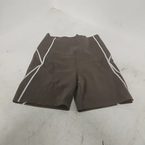 OYSHO BROWN SWIM SHORTS – UK M (EU/M US M) WITH WHITE PIPING