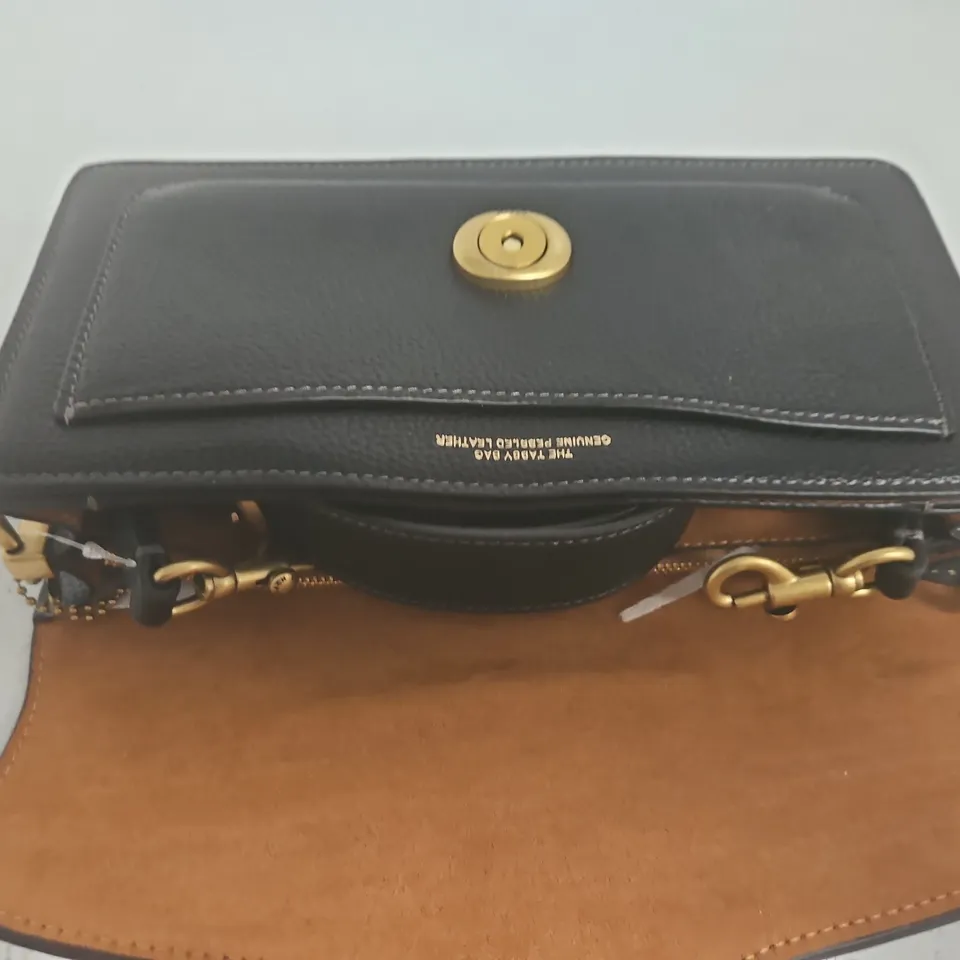 COACH LEATHER HANDBAG IN BLACK