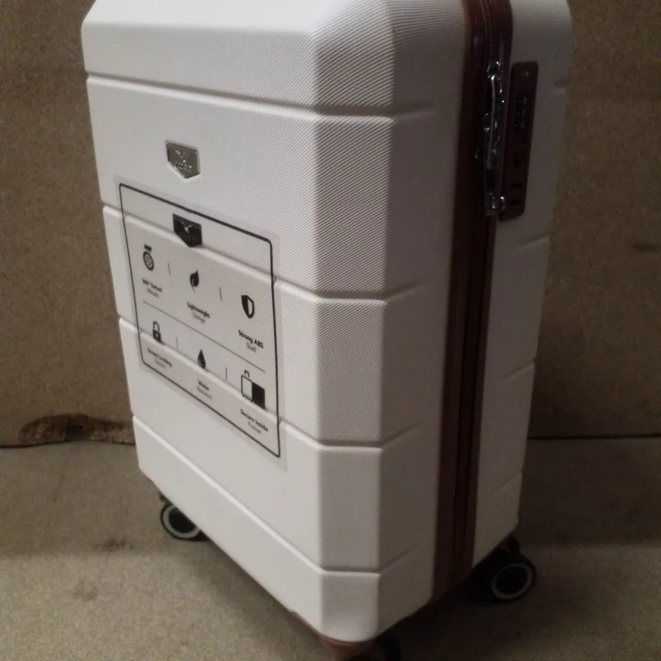 LUGG JETSET 20" CABIN SUITCASE - CREAM/BROWN