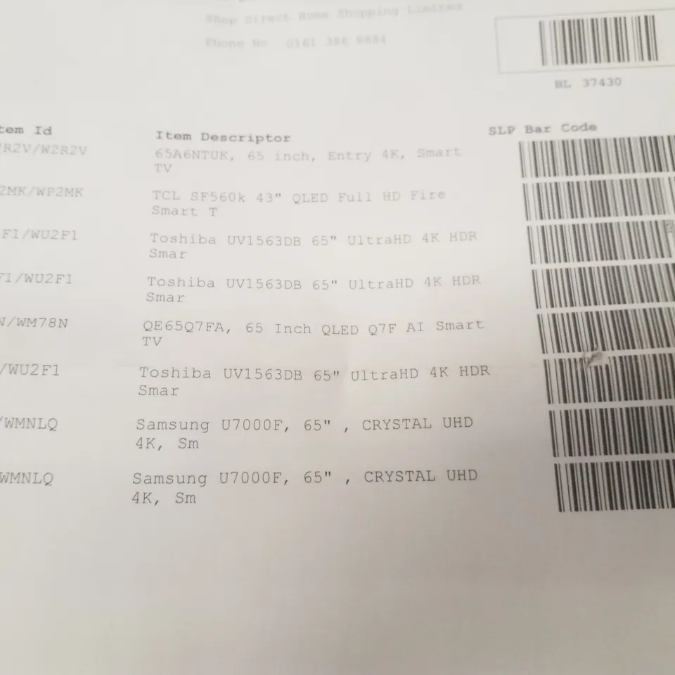 PALLET CONTAINING 8 ASSORTED DAMAGED TVS