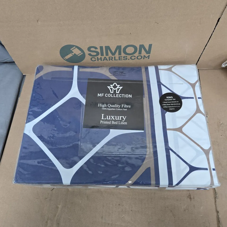 KING SIZE BED LINEN SET – MF COLLECTION: DUVET COVER 230X220 CM, FITTED SHEET 150X195+25 CM, 2 PILLOWCASES 50X75+15 CM