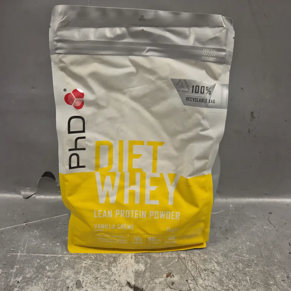 SEALED PHD DIET WHEY LEAN PROTEIN POWDER - VANILLA CRÈME - 1KG