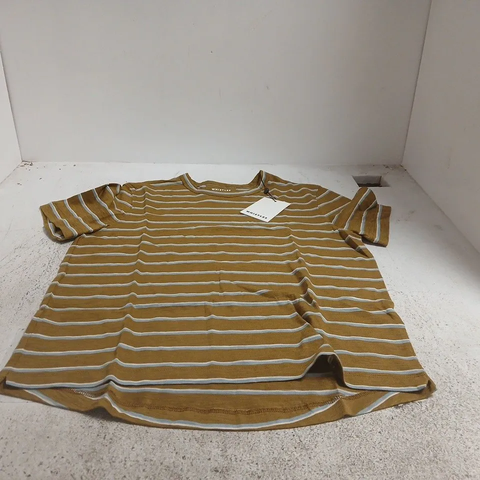 WHISTLES EMILY ULTIMATE STRIPE T SHIRT SMALL TAGGED