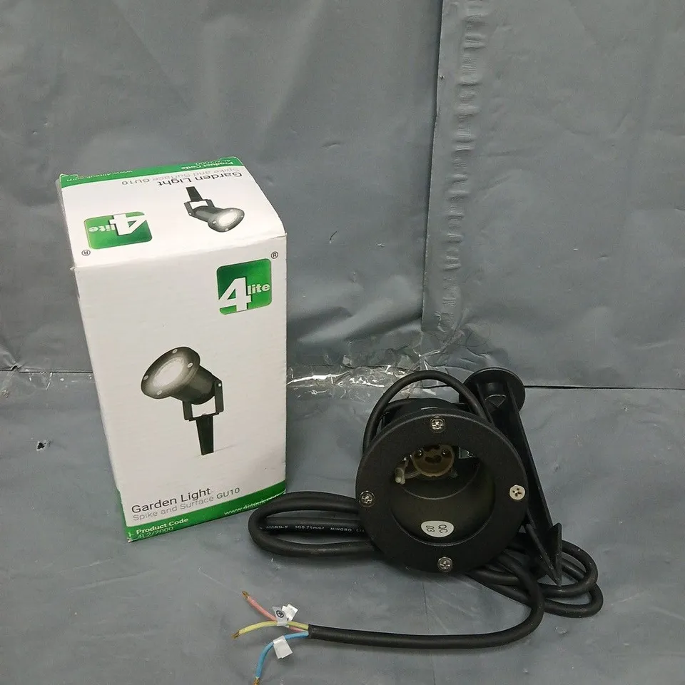 BOXED 4LITE GARDEN LIGHT SPIKE AND SURFACE GU10