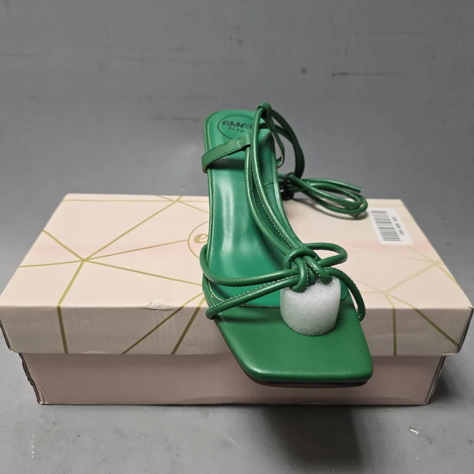 BOXED ESSEX GLAM GREEN SYNTEHTIC LEATHER - UK 3 