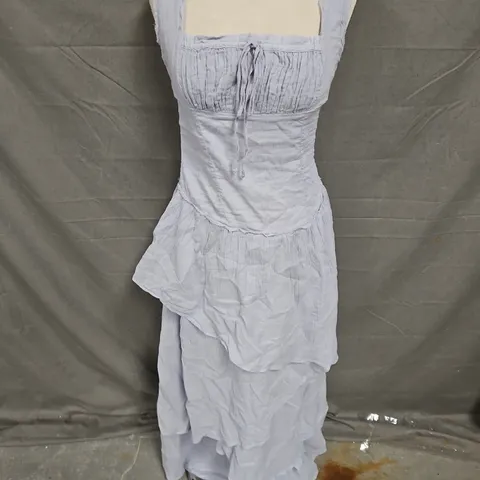 FREE PEOPLE ASYMMETRIC DRESS IN LIGHT BLUE SIZE XS