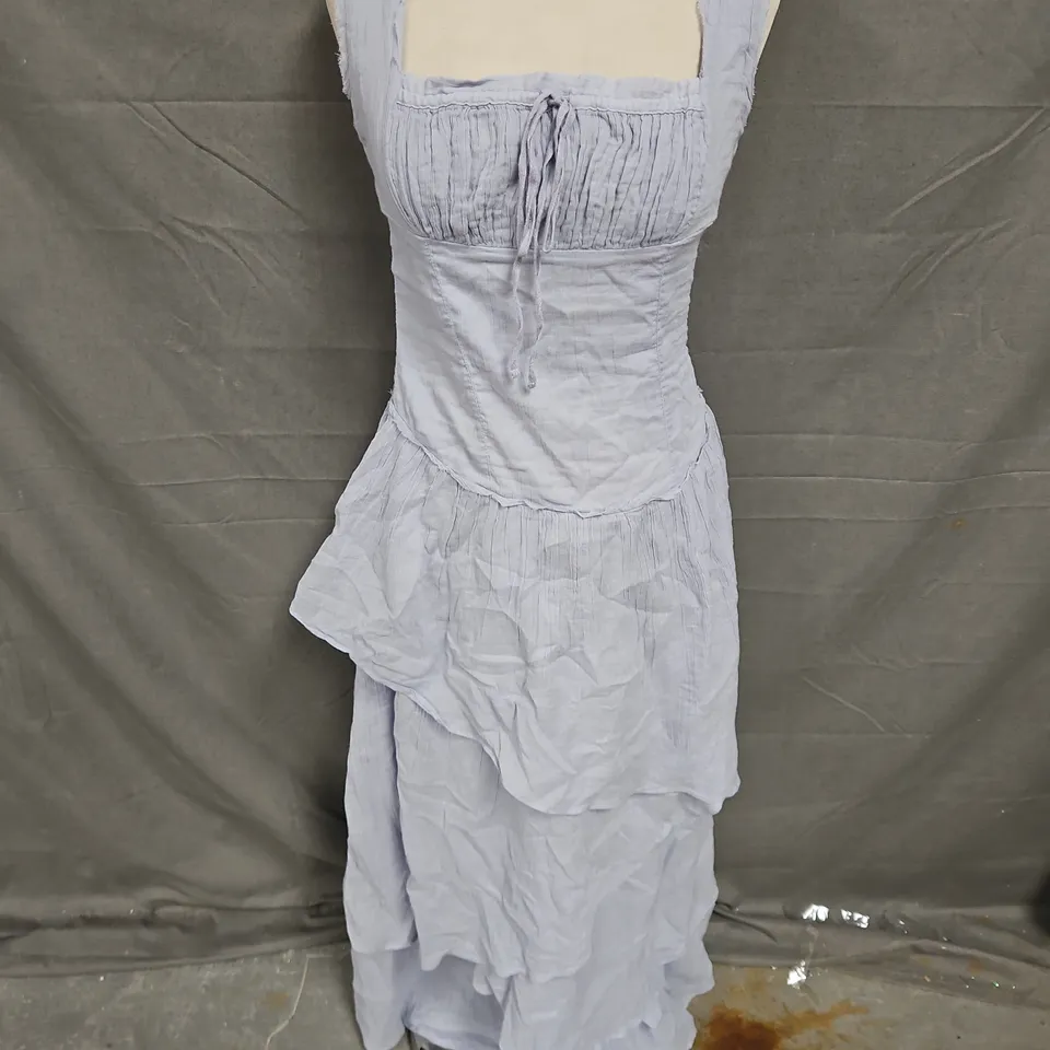 FREE PEOPLE ASYMMETRIC DRESS IN LIGHT BLUE SIZE XS