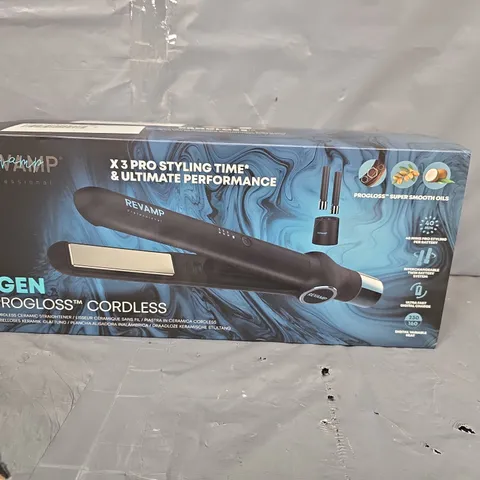BOXED REVAMP IGEN PROGLOSS CORDLESS CERAMIC STRAIGHTENER