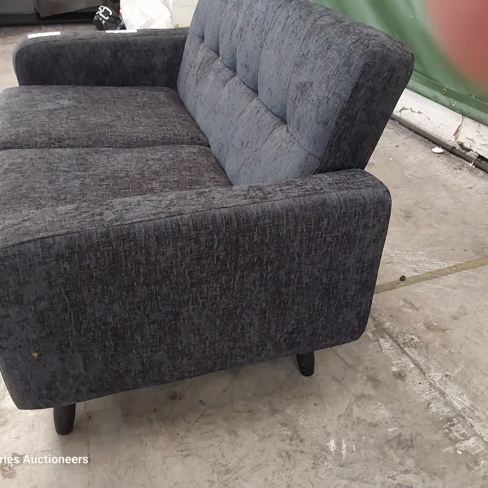 DESIGNER OSLO TWO SEATER SOFA CHARCOAL FABRIC 