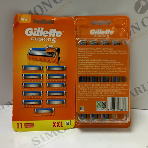 BOX OF 2 GILLETTE FUSION5 MEN RAZOR BLADES PACKS - XXL