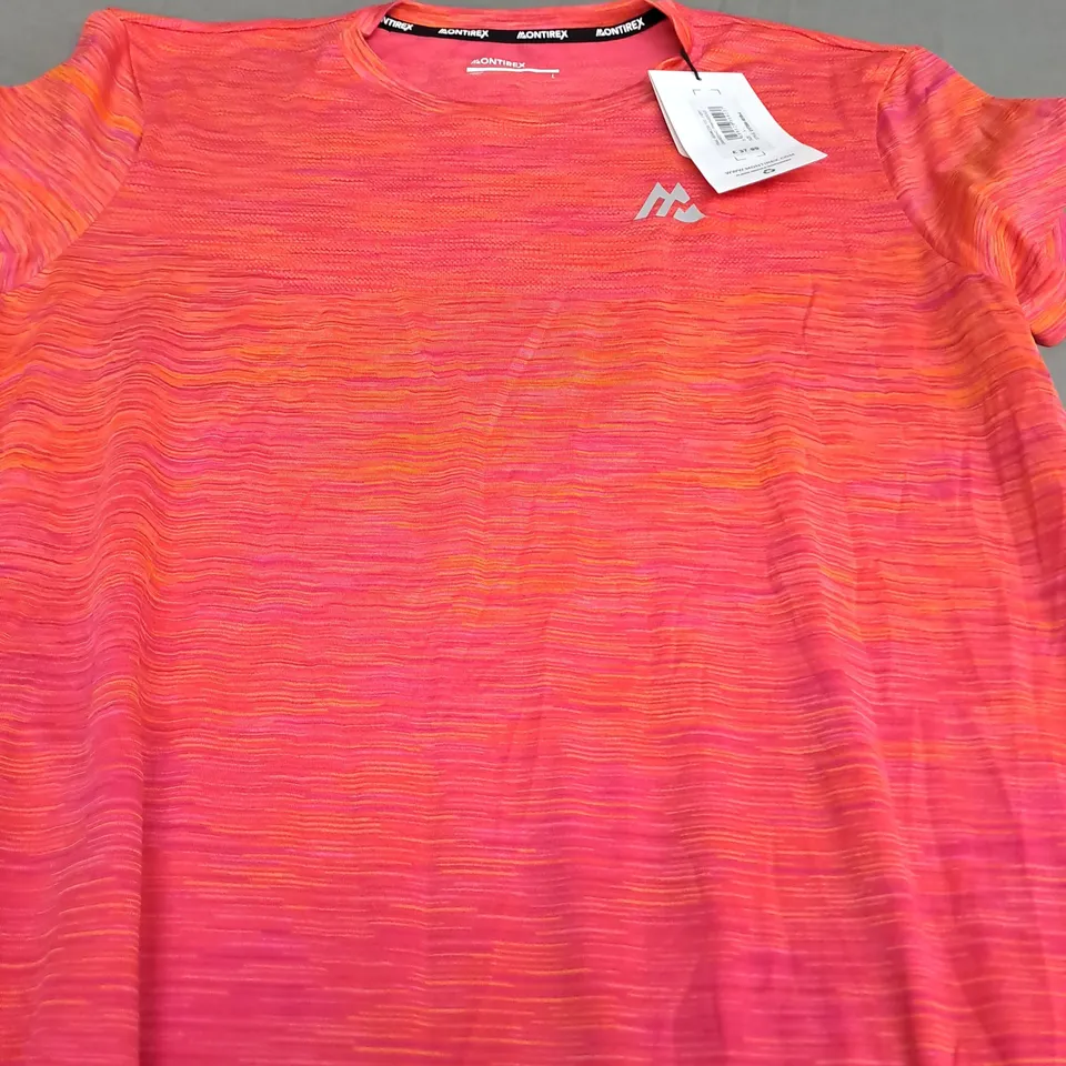 MONTIREX TRAIL SEAMLESS TEE IN FIERY ORANGE - LARGE