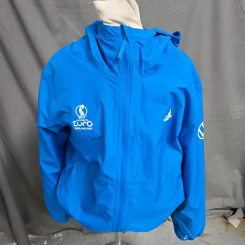 ADIDAS RAIN READY WOMENS EURO UEFA ENGLAND 2022 JACKET IN BLUE SIZE L